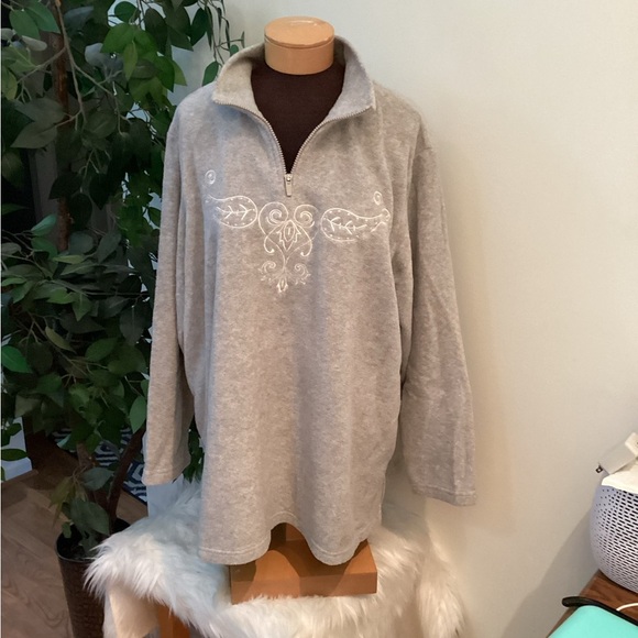 Just My Size fleece quarter zip high neck pullover Woman’s 18W/20W - Picture 1 of 13